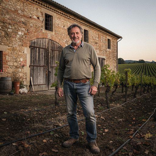 Сельский пейзаж с ухоженными полями и домом для аренды